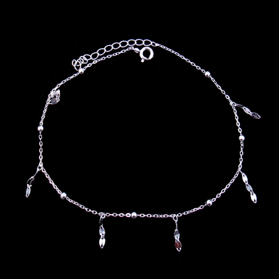 Silver Plain Anklet