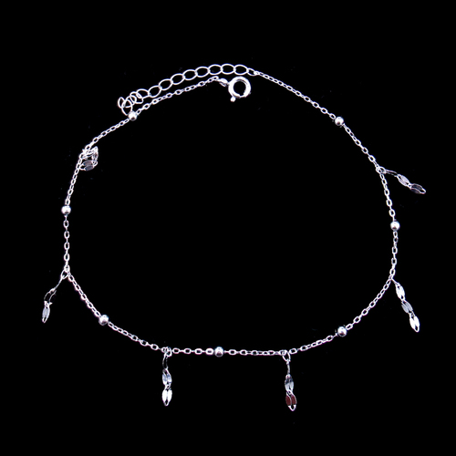 Silver Plain Anklet