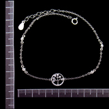 Silver Zircon Anklet