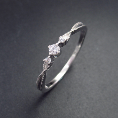 Silver Zircon Ring