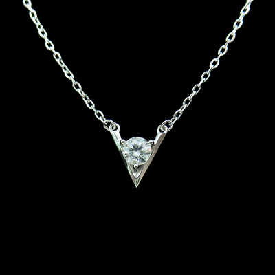 Silver Zircon Necklace