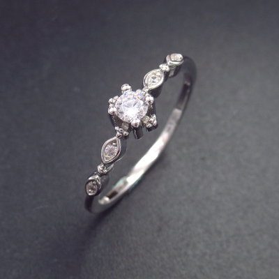 Silver Zircon Ring