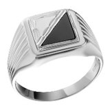 Silver Zircon Men Ring
