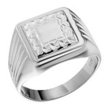 Silver CNC Plain Men Ring