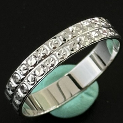 Silver CNC Plain Ring