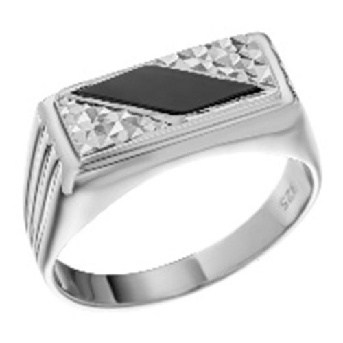 Silver Zircon Men Ring