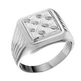 Silver CNC Plain Men Ring