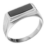 Silver Zircon Men Ring