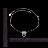 Dreamcatcher Silver Zircon Anklet