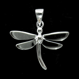 Silver Dragonfly Shaped Plain Pendant