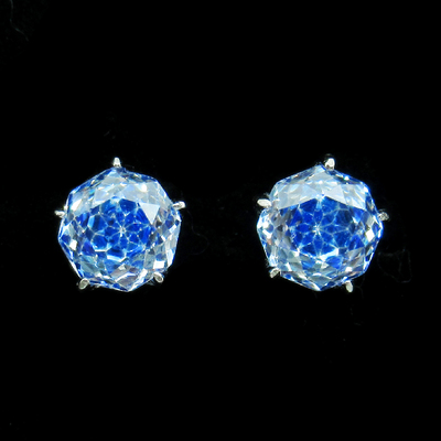Silver Zircon Ear Stubs