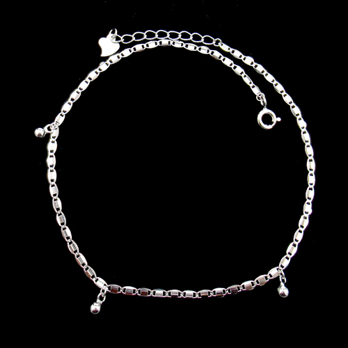 Silver Plain Anklet