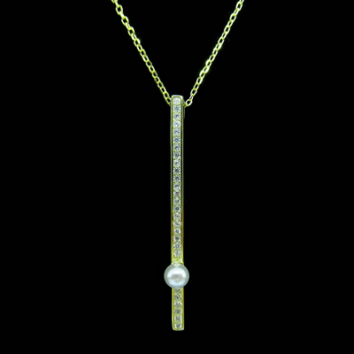 Silver Pearl Necklace