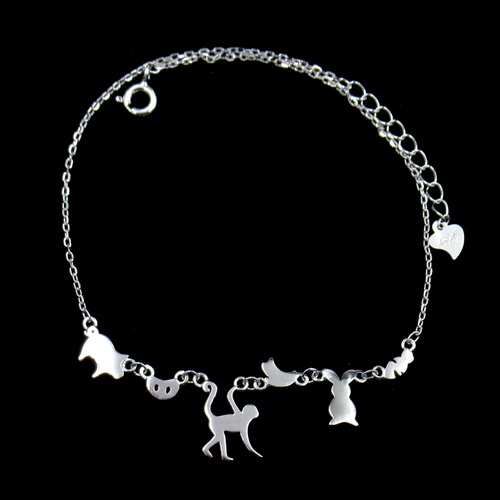 Silver Animal Plain Anklet