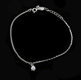Silver Zircon Anklet