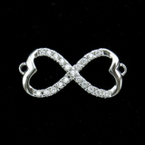 Silver Heart Shaped Zircon Pendant