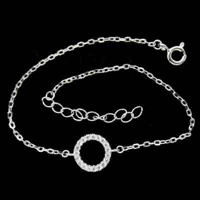 Silver Zircon Bracelet