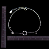 Silver Zircon Anklet