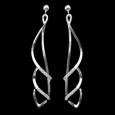 Silver Zircon Ear Stubs