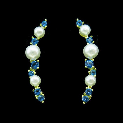 Silver Pearl Ear Stubs