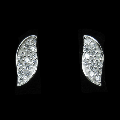 Silver Zircon Ear Stubs