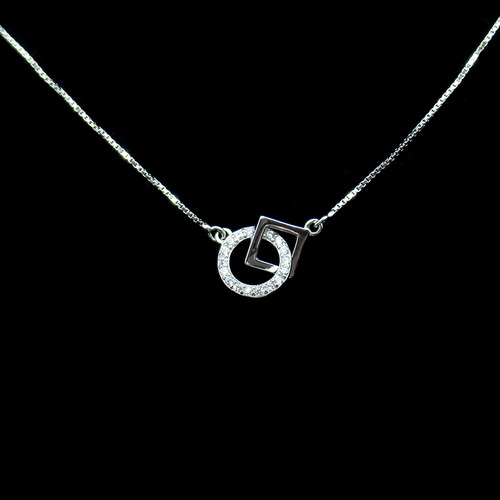 Silver Zircon Necklace