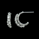 Silver Zircon Ear Stubs