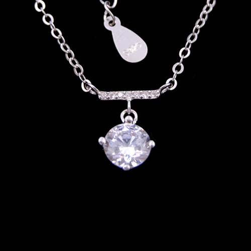 Silver Zircon Necklace