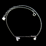 Silver Zircon Anklet