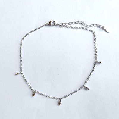 Silver Pearl Anklet
