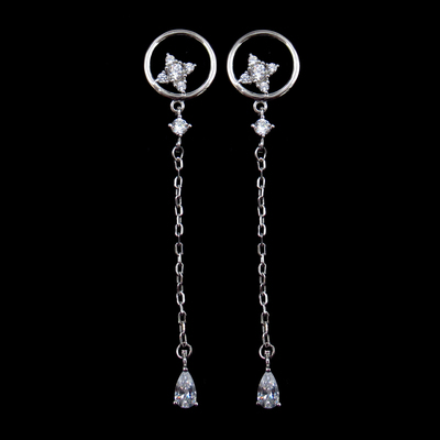 Silver Zircon Earrings