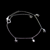 Silver Zircon Anklet