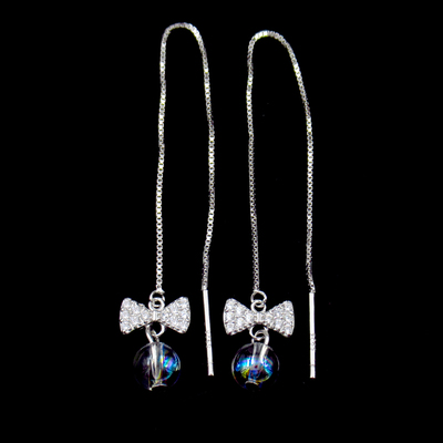 Silver Zircon Earrings