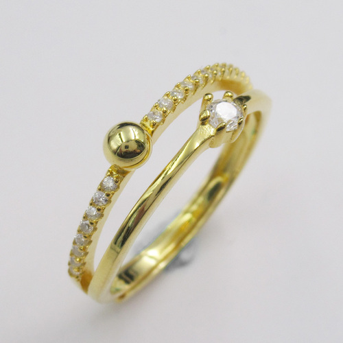 Silver Zircon Ring