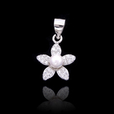 Flower Silver Pearl Pendant