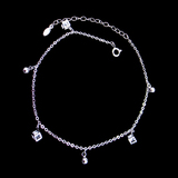 Silver Zircon Anklet