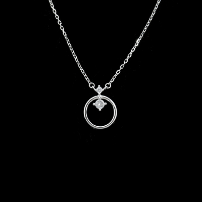 Silver Zircon Necklace