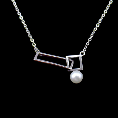 Silver Pearl Necklace