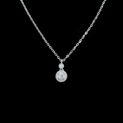 Silver Zircon Necklace