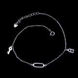 Silver Zircon Anklet