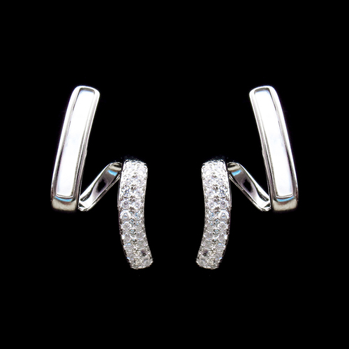 Silver Zircon Earrings