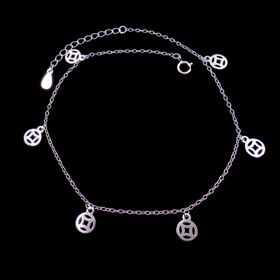 Silver Plain Anklet