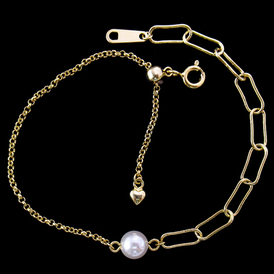 Silver Pearl Bracelet