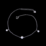 Silver Zircon Anklet