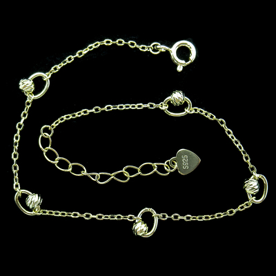 Silver Plain Anklet