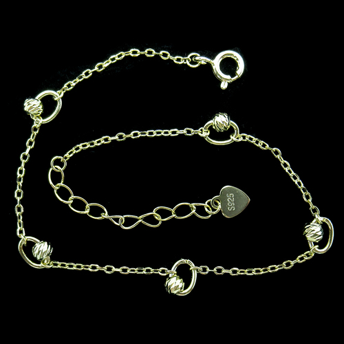 Silver Plain Anklet