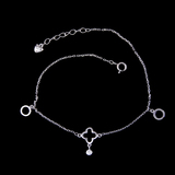Silver Zircon Anklet