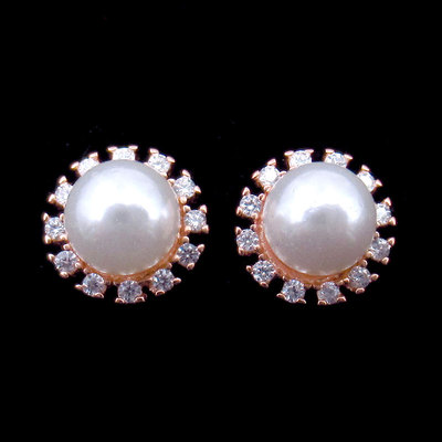 Silver Pearl Ear Stubs