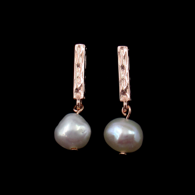 Silver Pearl Ear Stubs