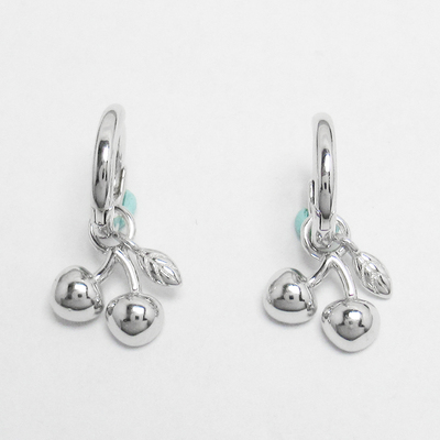 Silver Cherry Shaped Plain Huggies
